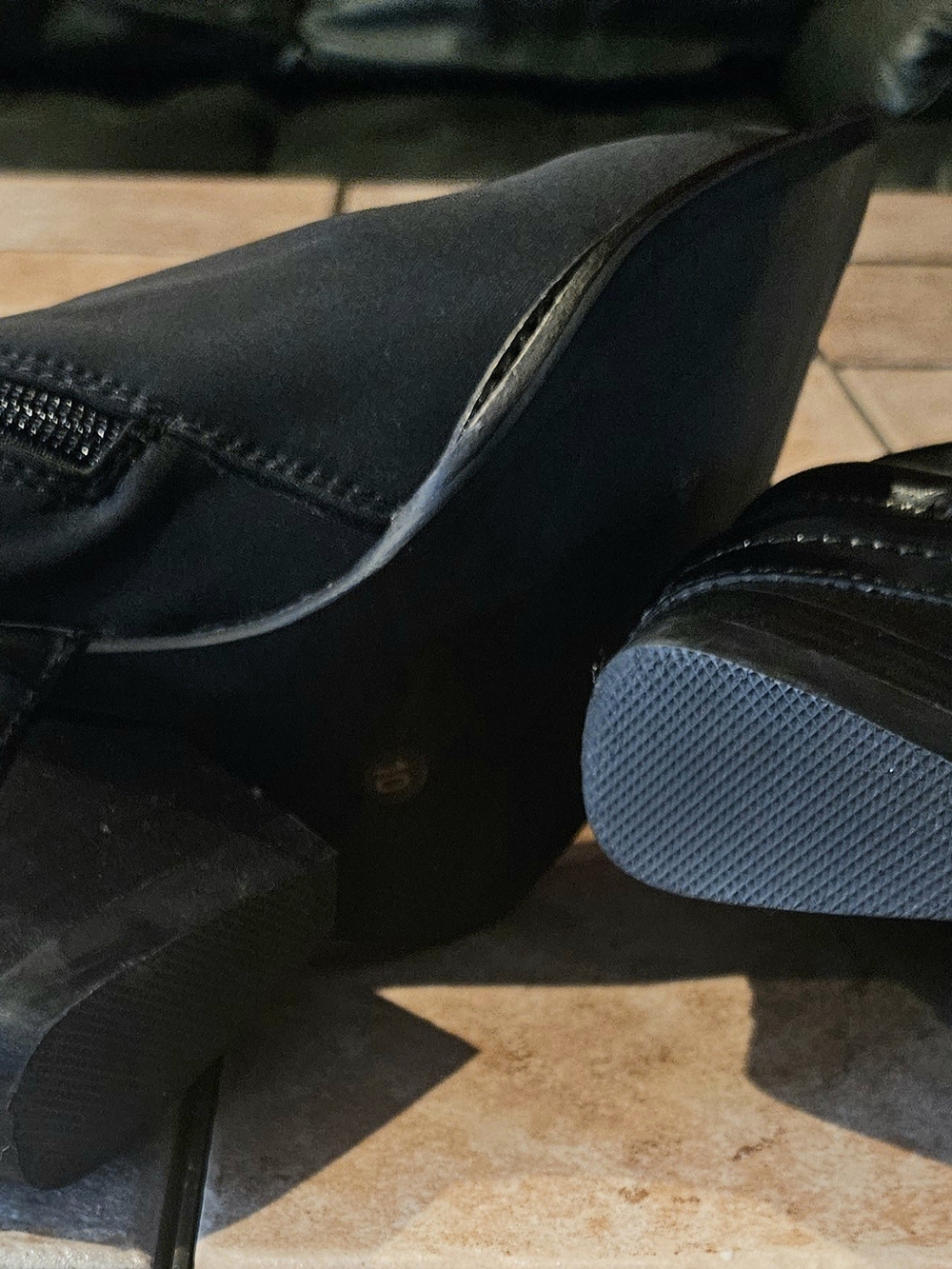 Jeffrey Campbell Black Pointed Toe Stretch Ankle Booties - Picture 6 of 6